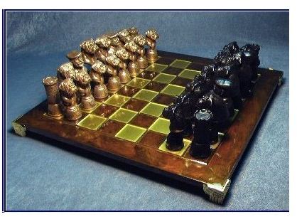 Bullmastiff - Bronze Chess Set