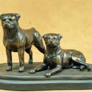 Rottweiler - Medium Pair on Base