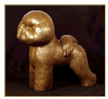 Bichon - Life Size Bronze Dog