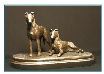Collie Smooth - Pair on Cast Base