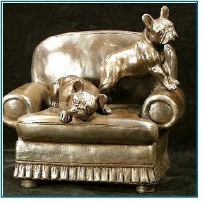 French Bulldog - Pair Waiting on Favorite Chair