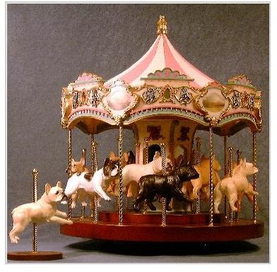 French Bulldog - Carousel Music Box