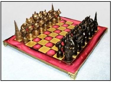 French Bulldog - Bronze Chess Set