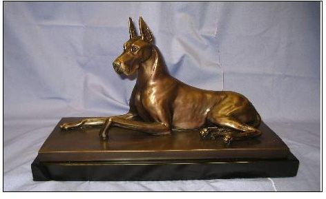 Great Dane Dog - Foundry Bronze