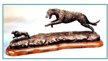 Irish Wolfhound Dog - Chasing Hare